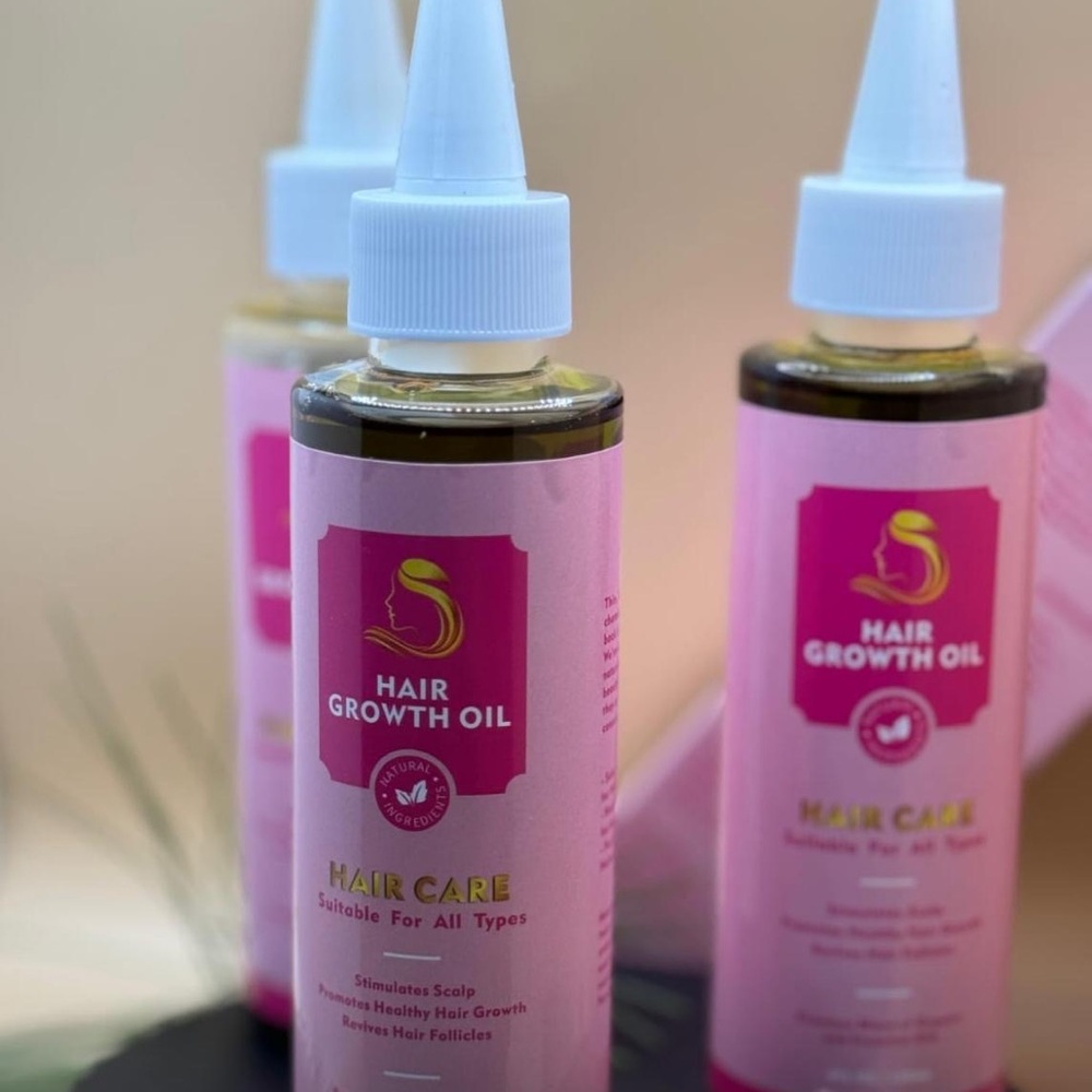 Pink Hair Care Essentials with White Dispensers
